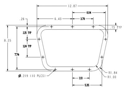 Lennox 107227-02, ULN Collector Box Gasket, 8.25 x 12.87 x 0.125"