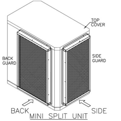 Lennox M9GARD20Q-1, Mini-Split Hail Guard, For: MPC Single Zone 3/4 & 1 Ton, MHB Single Zone 3/4 & 1 Ton, MCB Single Zone 1 Ton