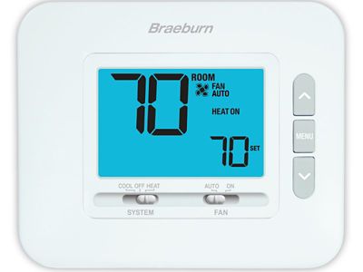 Braeburn 1030, Non-Programmable Thermostat, 1 Heat/1Cool