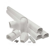 Rectorseal 84005, Fortress LDK92W, Lineset Cover Kit, 12' Size: 3.5" White