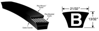Browning B52 V-Belt, B Section, 54 Inch O.C.