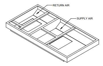 Lennox C1ACURB30A, Curb Adapter, 29-3/8 x 69-3/8" to 41-1/2 x 79-3/4", 12" H.