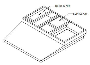 Lennox C1ACURB30A, Curb Adapter, 80-1/8 x 69-3/4" to 41-1/2 x 79-3/4", 16" H.