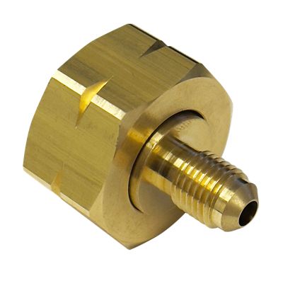 JB Industries, Large Cylinder Valve, Left Handed Thread CGA 670 X 1/4" SAE Flare Adapter