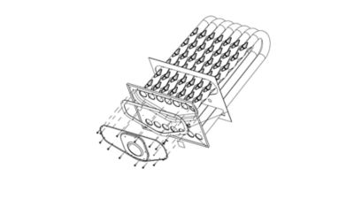 Lennox LB-101202A, Heat Exchanger Assembly, Aluminized, For LGB036 Series