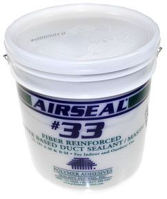 Polymer Adhesives S33-1, Airseal 33 Fiber Reinforced Duct Sealant, 1 gal.