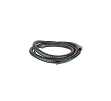 DiversiTech 6-34-6NMS, DiversiWhips 3/4in x 6ft Whip with Non-Metallic Fittings #8 AWG THHN, 2 Straight Connectors