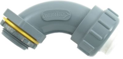 DiversiTech 750-NMLT9050, 1/2" Non-Metallic Liquidtight Connector, 90 Degree