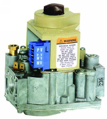 24 Vac Single Stage Standard Opening, Intermittent Pilot Gas Valve with 1/2 x 1/2" Inlet/Outlet. Set 3.5" WC