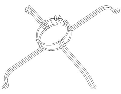 Lennox 101612-01, 4-Leg Motor Mount, 48 Frame, 24.375" Bolt Circle