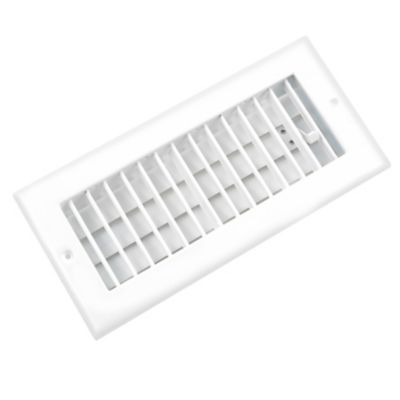 210 Series 10X04 Adjustable Side Wall/Ceiling Supply Grille, Steel