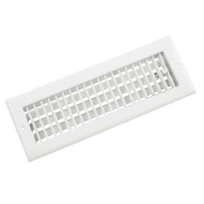 210 Series 14X04 Adjustable Side Wall/Ceiling Supply Grille, Steel