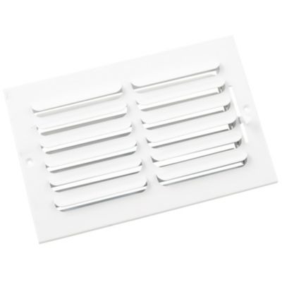 401 Series 10X06 1-Way Stamped Curved Blade Register with Multi-Shutter Damper, Steel