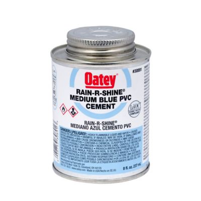 Bramec 14068, Oatey 30891 Rain-R-Shine Medium Blue PVC Cement, 8 Ounce Dauber Top Can