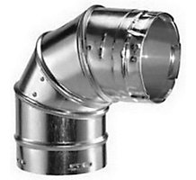 DuraVent 4GVL90, 4" 90 Deg Adjustable Elbow - Type B Gas Vent Round Pipe
