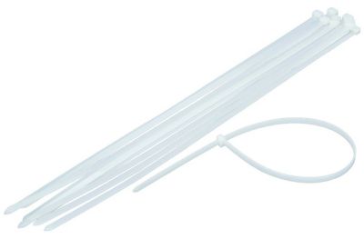 Mars 86100, Nylon Cable Ties, 4 Inch, Natural Color, 18 Lb. 100/PK