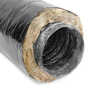 Hart and Cooley 16" x 25', Flexible Air Duct, R8, Black Polyethylene Jacket, Boxed