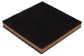 Bramec 6132, Anti-Vibration Pad, Rubber and Cork, 2 x 2 x 7/8"