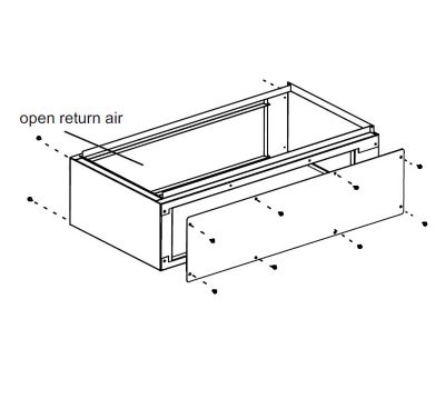 Lennox 605416-06, Return Air Base Kit, Cabinet Size B, 17-1/2" W