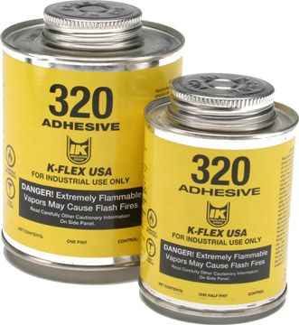 K-Flex 320, 320 Contact Adhesive, 1/2 Pint Brush Top Can