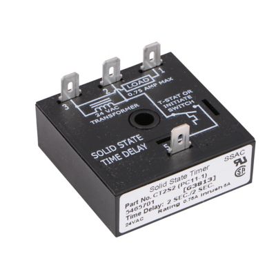 54G5701 Timer Delay Relay, ON 1 Sec, OFF 8 Sec, 24 Volts