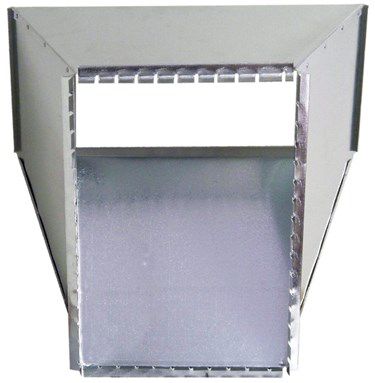 Lukjan DX820816, Plenum Duct Transition, 16 x 8" to 10 x 13", Plenum Side Tabs