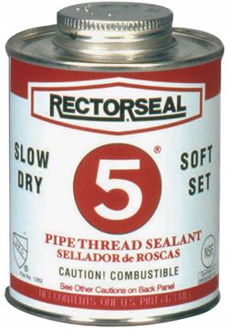 Rectorseal 25551, No. 5 Multi Purpose Pipe Thread Sealant, 1/2 pt.