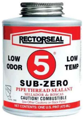 Rectorseal 27651, No. 5 Sub-Zero Low Temp Pipe Thread Sealant, 1/2 Pint Brush Top Can