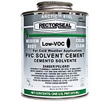 Rectorseal 55909, Arctic 616 Low-VOC Solvent Cement, 1/2 Pint Dauber Top Can
