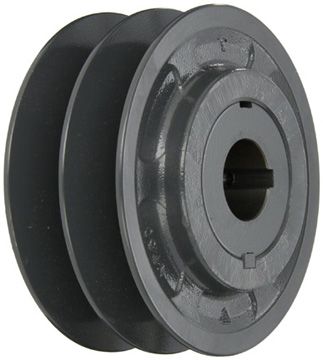 Browning 2VP56X 1 1/8, Variable Pitch Cast Iron Finished Bore Pulley, 5.35 Inch OD, 2-Groove, 1-1/8 Inch Bore