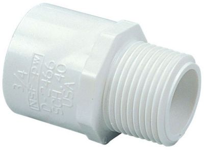 Schedule 40 PVC Male Adapter, 1/2 IN, MPT x Slip