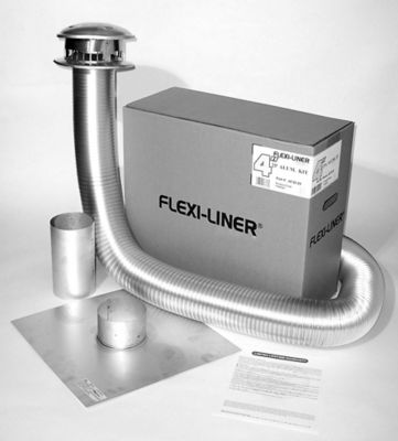 Selkirk AF25-04, 4" x 25' Flexi-Liner Aluminum Flexible Chimney Liner Kit