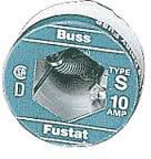 Bramec 5828, 15 Amp Plug Style; Dual-Element Time Delay Fuse, S Base, 125 VAC