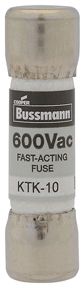 KTK-1, Cartridge Fuse, 600V, 1A, 1-1/2" L, 13/32" Dia.