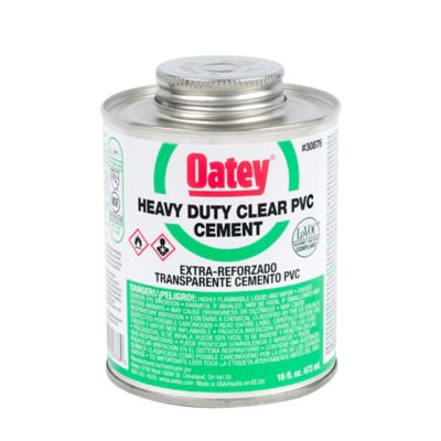 Oatey 30876, Heavy-Duty Clear PVC Cement, 16 Ounce Dauber Top Can