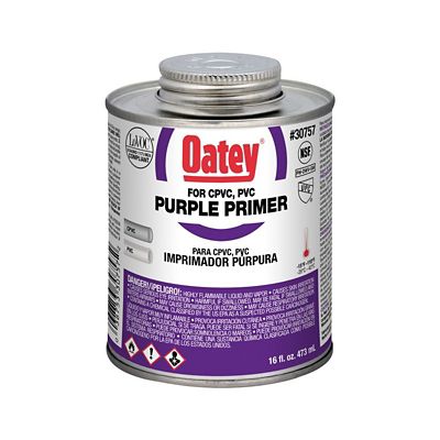 Oatey 30757, Purple Pipe Primer, 16 Ounce Dauber Top Can