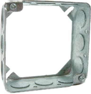 DiversiTech 620-404, 4" Square Box Extension Ring, 1/2" Deep, 1/2 & 3/4" K.O.s, 400 Series