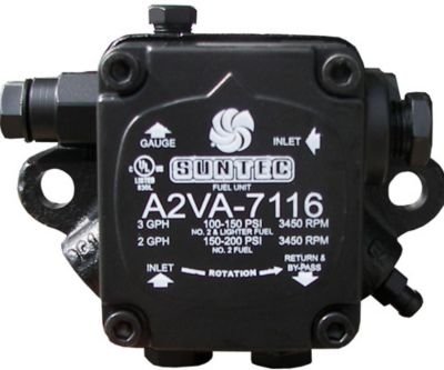 Single Stage Oil Pump with Solenoid 3 GPH Strainer" 5/16" Shaft