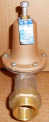 REGULATOR-WATER Water Pressure Reducing Regulator Valve 25-75 PSI  50 PSI Set 1  Solder Union Inlet x NPT Female Outlet