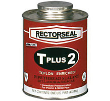 Rectorseal 23431, T Plus 2 Pipe Thread Sealant with PTFE, 1 Pint Brush Top Can