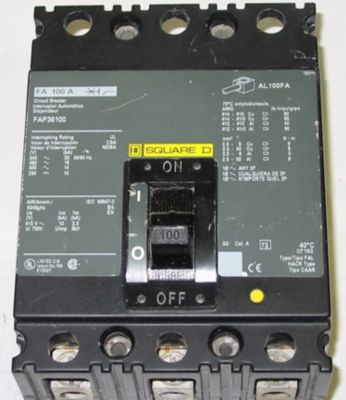 102528-09, Circuit Breaker, 3 Pole, 70A, 600V, Type FAP, Molded Case