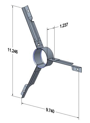 Lennox LB-90912A, 3-Leg Bearing Bracket, 2.236" Bearing Socket Size