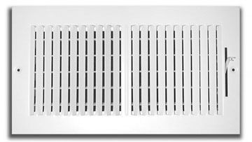 102 Series 14X10 2-Way Side Wall/Ceiling Register with Multi-Shutter Damper White