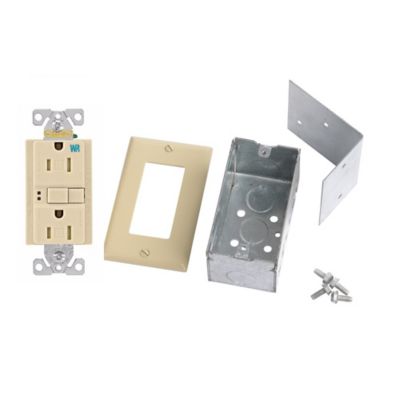 Lennox C1C16BA107, GFI Service Receptacle Kit, 5-15R 15 Amp Receptacle & Handy Box