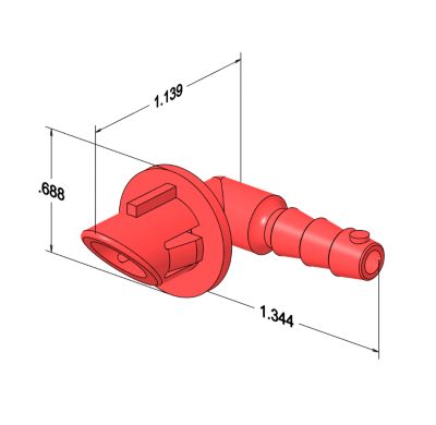 102392-01 Fitting-Barb 90 Snap