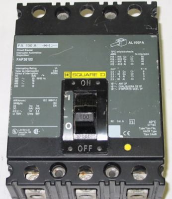 102528-13, Circuit Breaker, 3 Pole, 15A, 600V, Type FAP, Molded Case