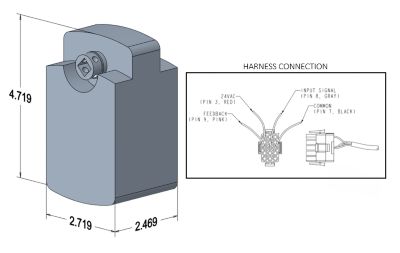 Damper Actuator Motor, 24VAC/VDC, 102691-04