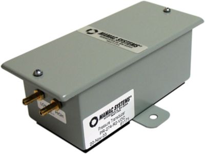 Multi-Range Differential Pressure Transducer 0-10 VDC Output PG-13.5 Strain Relief (3/16" Barbed Brass Fitting)