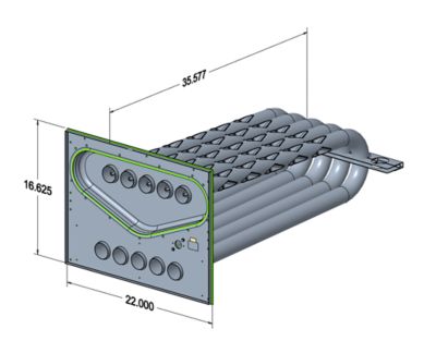 607167-04 Heat Exchanger, Stainless Steel