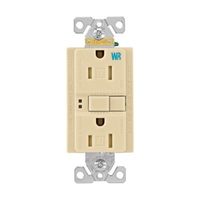 Lennox 79J9801, Commercial Grade GFCI Duplex Receptacle, 5-15R, 15 Amp, Ivory, Tamper and Weather Resistant